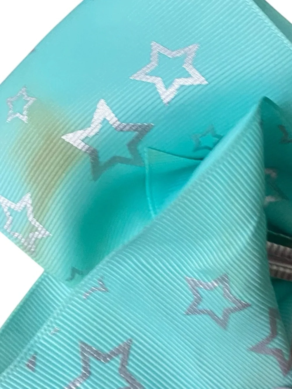 Teal Bow with Stars